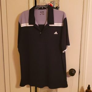 Adidas Golf Polo. XL. Blue with gray shoulders. Please share Pristine condition.